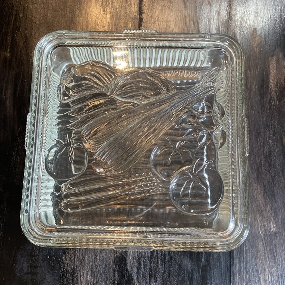 Large Federal Glass / Hazel Atlas Antique Refrigerator Dish - Picture 1 of 14